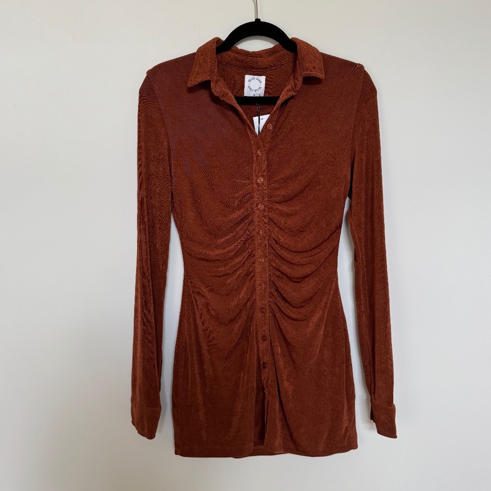With Jean Andy Mini Dress - Chocolate - Size XS - NWT